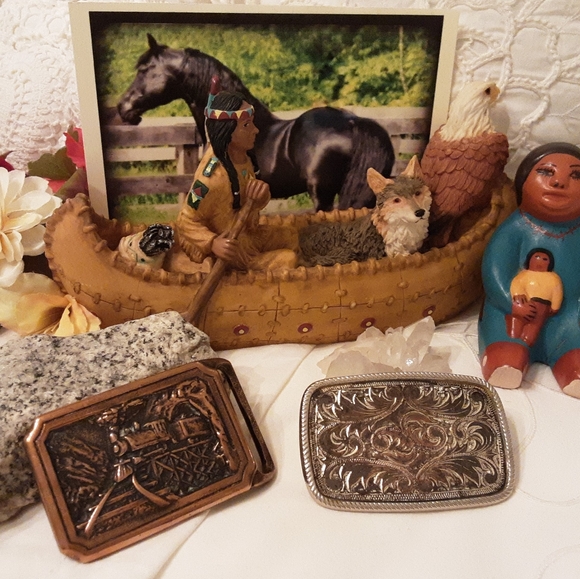 VTG. TE EXPRESS SOLID BRASS RAILROAD BELT BUCKLE - Picture 15 of 16